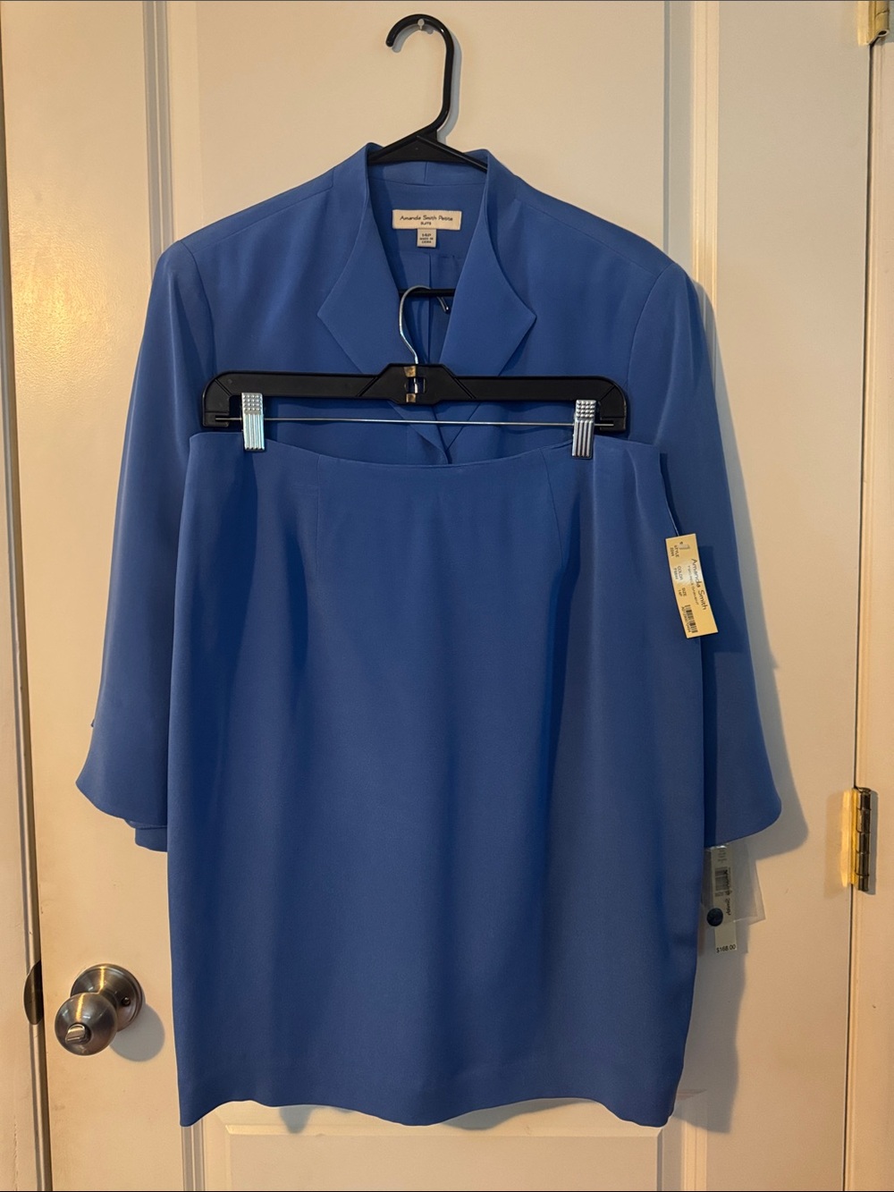 Amanda smith women’s 2‎ piece suit blazer and skirt set NWT size petite 14
